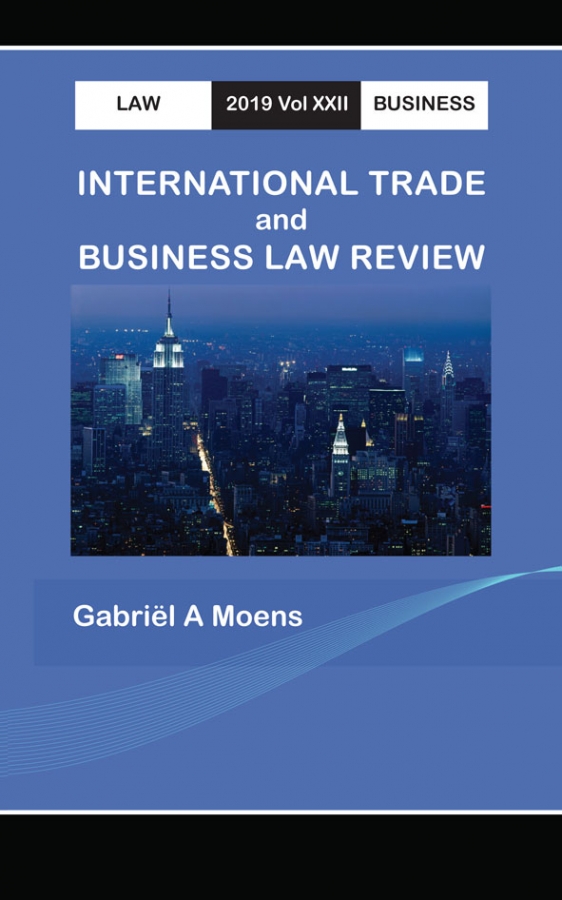 International Trade and Business Law Review 2019 Vol XXII
